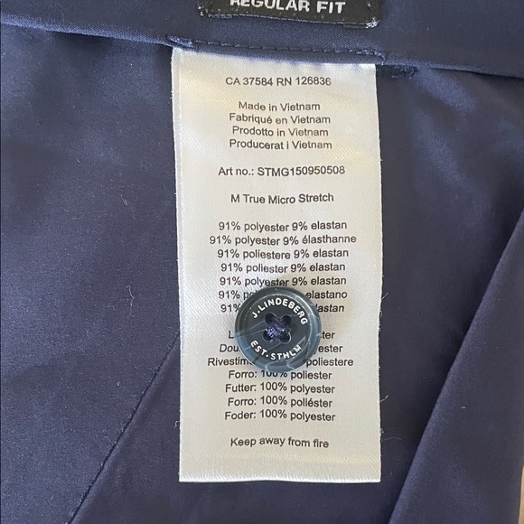 J.Lindeberg Dark Blue Men's Shorts - Picture 5 of 6